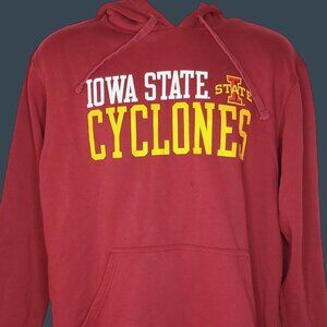 Iowa State University Cyclones Russell Mens Hooded Sweatshirt XL Red Long Sleeve